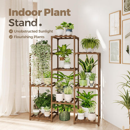 4-Tier Wood Plant Stand – Showcase Your Greenery in Style
