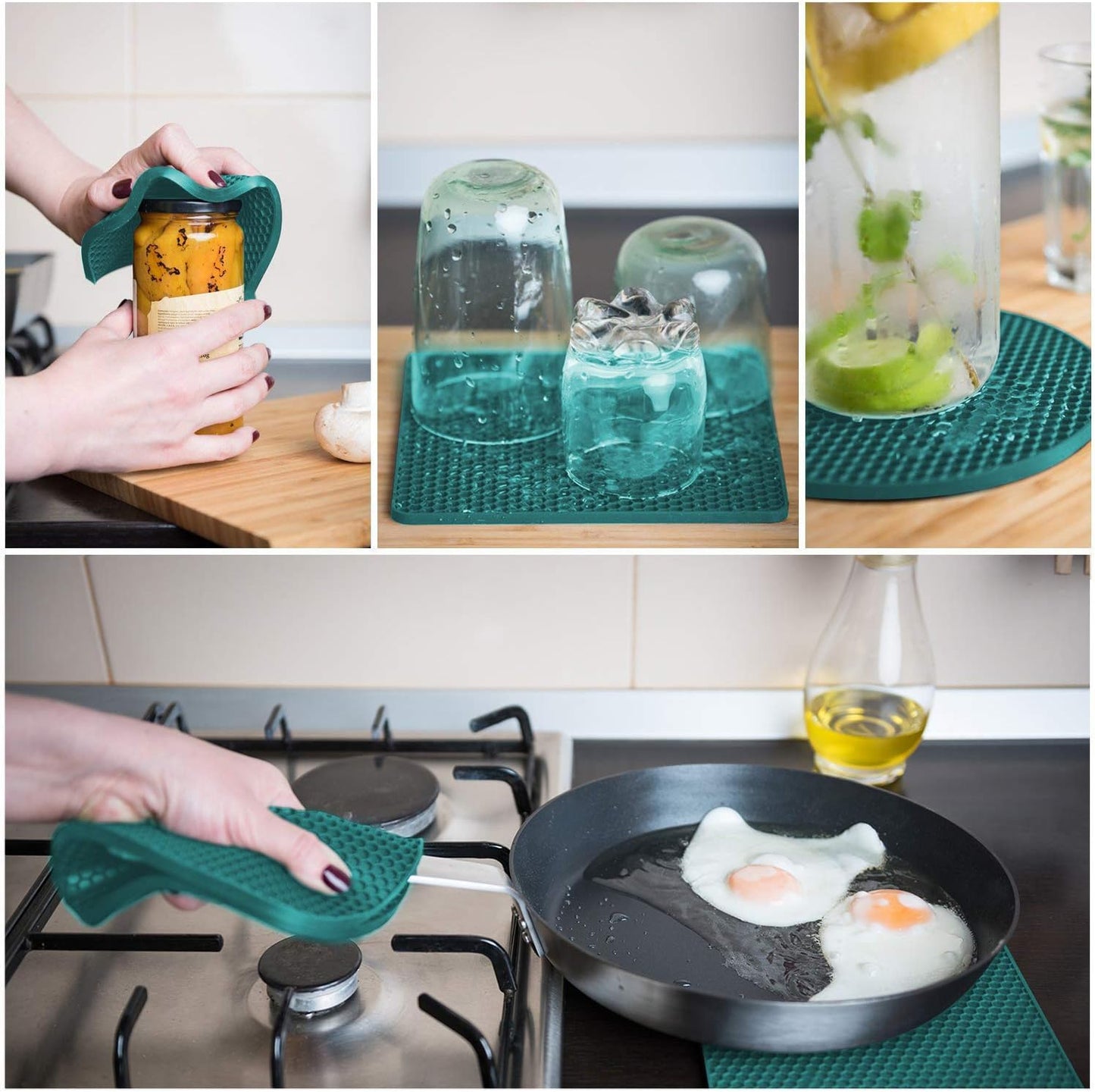 Silicone Pot Holders & Trivet Set – Heat-Resistant Protection for Your Kitchen