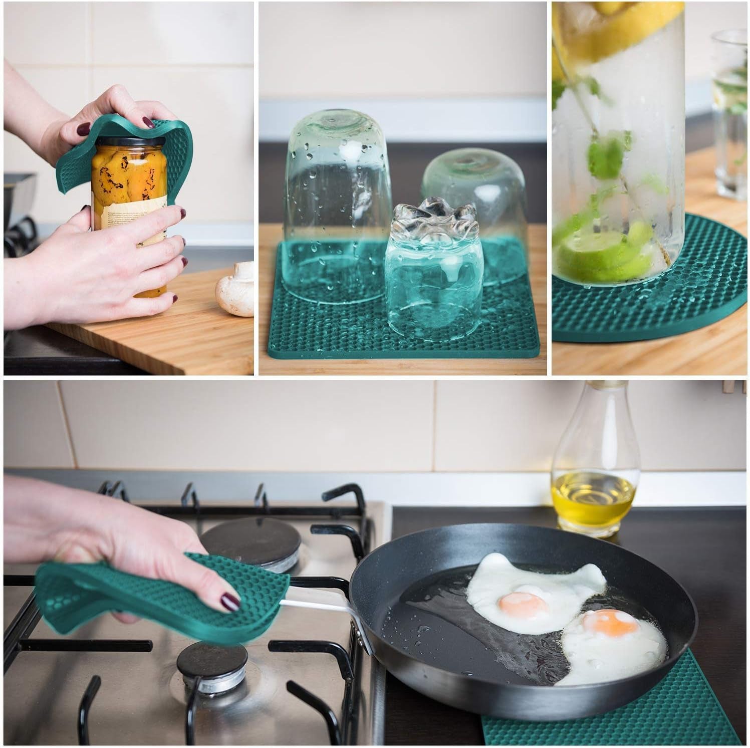 Silicone Pot Holders & Trivet Set – Heat-Resistant Protection for Your Kitchen
