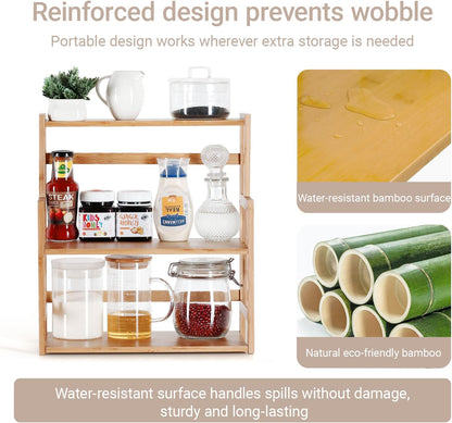 3-Tier Bamboo Spice Rack – Organize Your Kitchen in Style