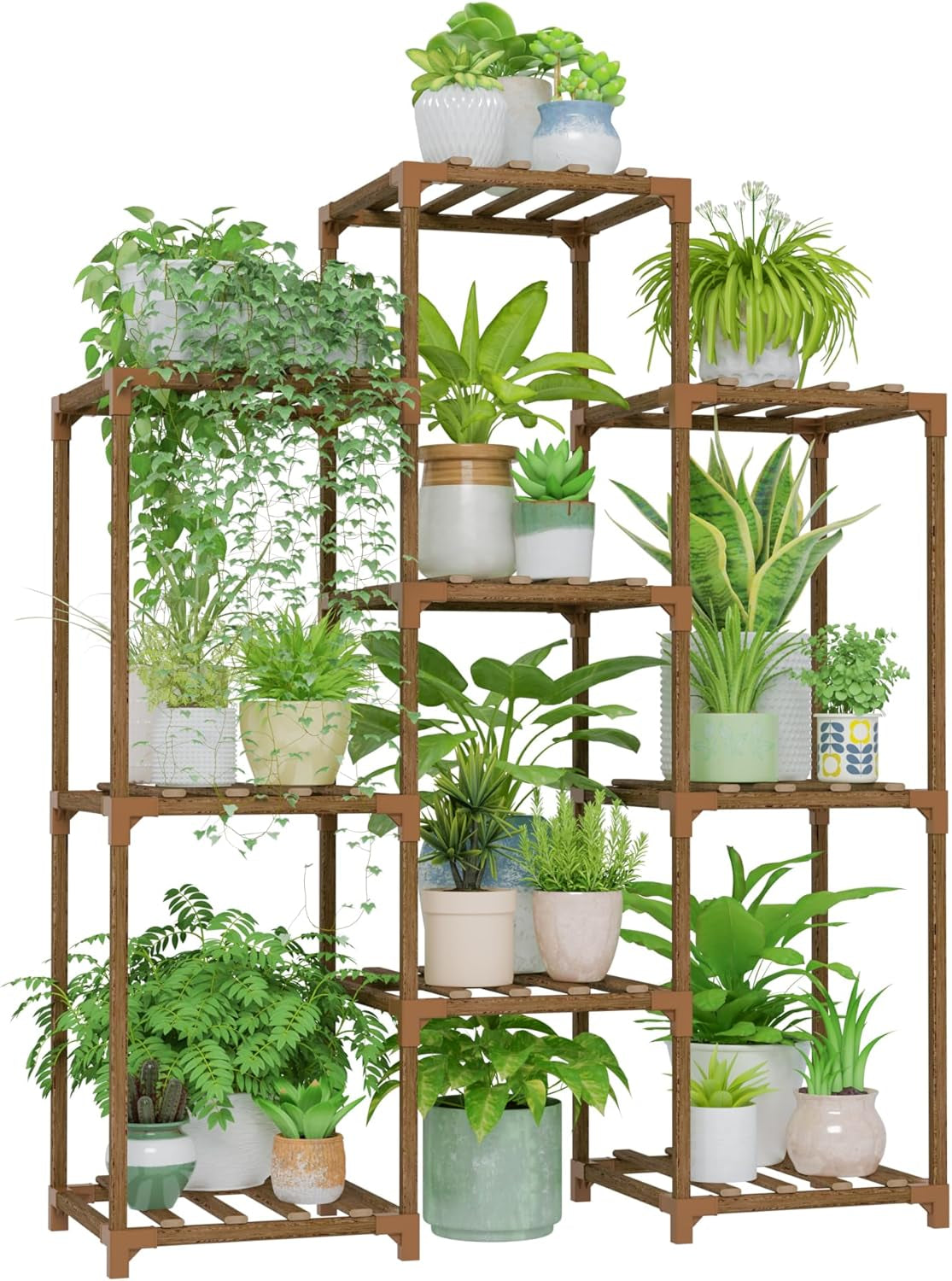 4-Tier Wood Plant Stand – Showcase Your Greenery in Style