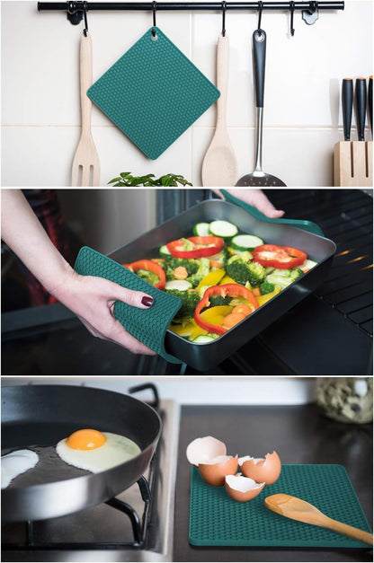 Silicone Pot Holders & Trivet Set – Heat-Resistant Protection for Your Kitchen