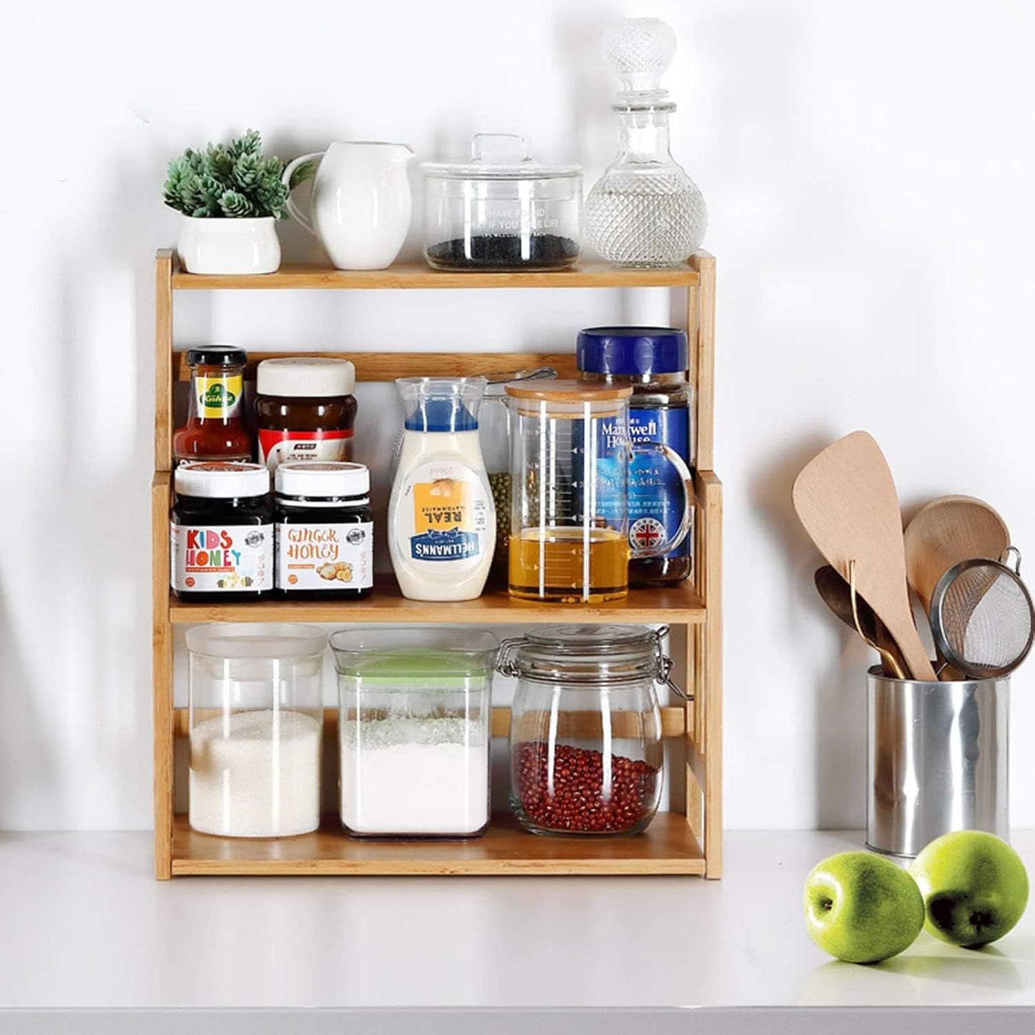 3-Tier Bamboo Spice Rack – Organize Your Kitchen in Style