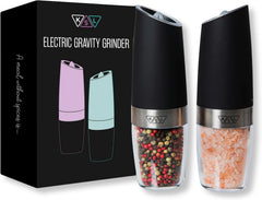 KSL Gravity Electric Salt & Pepper Grinder Set – Effortless Seasoning at Your Fingertips