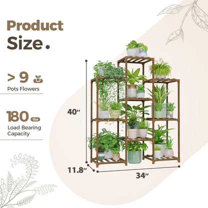 4-Tier Wood Plant Stand – Showcase Your Greenery in Style