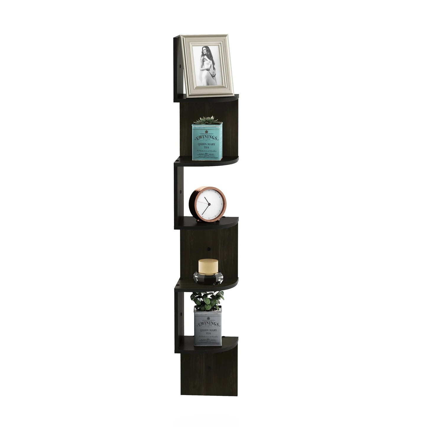 5-Tier Floating Corner Shelf – Maximize Space in Any Room