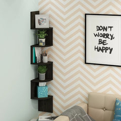 5-Tier Floating Corner Shelf – Maximize Space in Any Room